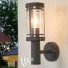 Væglampe Med Sensor|Terrassebelysning ^ Lindby Udendørs væglampe Djori, Sensor, antracit, stål
