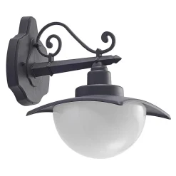 Lindby Væglamper > udendørs væglampe Elinda, højde 29 cm, antracit, glas