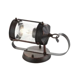 Lindby Terrassebelysning|Væglamper > udendørs væglampe Farly, rustbrun, aluminium, 17 cm