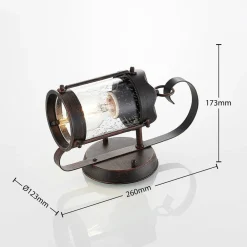Lindby Terrassebelysning|Væglamper > udendørs væglampe Farly, rustbrun, aluminium, 17 cm