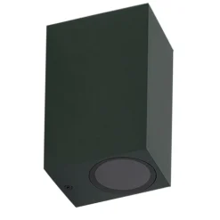Lindby Væglamper > udendørs væglampe Fijona, mørkegrøn, aluminium, højde 15 cm