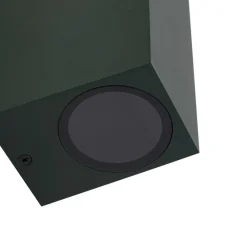 Lindby Væglamper > udendørs væglampe Fijona, mørkegrøn, aluminium, højde 15 cm