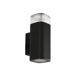 Lindby Terrassebelysning|Væglamper > udendørs væglampe Halvar, sort, 20 cm, 2 x GU10, IP65