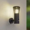 Lindby Væglampe Med Sensor > udendørs væglampe Heulo, Ø 10,5 cm, røggrå, sensor