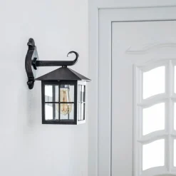Lindby Terrassebelysning|Væglamper > udendørs væglampe Ida, rustfarvet, lygte, 34 cm, E27