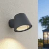 Lindby Terrassebelysning|Væglamper > udendørs væglampe Ileyna, antracit, metal, 15 cm