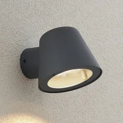 Lindby Terrassebelysning|Væglamper > udendørs væglampe Ileyna, antracit, metal, 15 cm