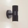Lindby Væglamper > udendørs væglampe Jovane, sort, aluminium, 2 lyskilder