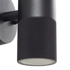Lindby Væglamper > udendørs væglampe Jovane, sort, aluminium, 2 lyskilder