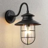Væglamper ^ Lindby udendørs væglampe Kyan, højde 40 cm, sort, IP44, E27