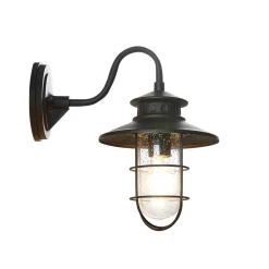 Lindby Terrassebelysning|Væglamper > udendørs væglampe Kyan, højde 32 cm, sort, IP44, E27