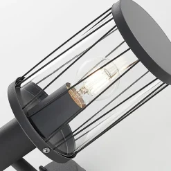 Væglampe Med Sensor|Terrassebelysning ^ Lindby udendørs væglampe Yonan, højde 34 cm, antracit, sensor