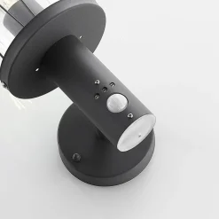 Væglampe Med Sensor|Terrassebelysning ^ Lindby udendørs væglampe Yonan, højde 34 cm, antracit, sensor