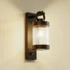 Lindby Væglampe Med Sensor|Terrassebelysning > udendørs væglampe Yrene, 20cm, sort, sensor, riffel