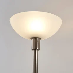 Lindby Pendellamper|Gulvlamper > uplight Jost, 180 cm, nikkelfarvet, læselampe