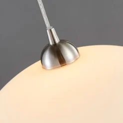 Pendellamper|Pendellamper ^ Lindby Valeria hængelampe, hvid, glas, Ø 40 cm, E27