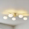 Loftlamper|Loftlamper ^ Lindby Valisa loftslampe, guld, 5-lys