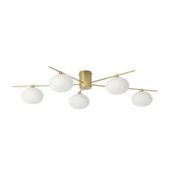 Loftlamper|Loftlamper ^ Lindby Valisa loftslampe, guld, 5-lys