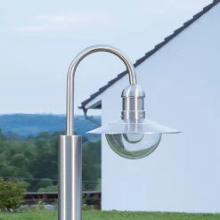 Lindby Terrassebelysning > vejlampe Damion, 140 cm, stål, E27, IP44
