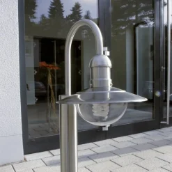 Lindby Terrassebelysning > vejlampe Damion, 140 cm, stål, E27, IP44
