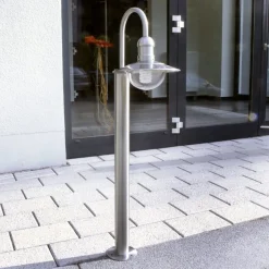 Lindby Terrassebelysning > vejlampe Damion, 140 cm, stål, E27, IP44