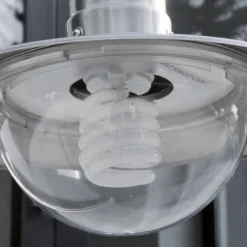 Lindby Terrassebelysning > vejlampe Damion, 140 cm, stål, E27, IP44