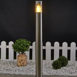 Lindby Terrassebelysning|Gadebelysning > vejlampe Enja, 100 cm, stål, IP44, E27