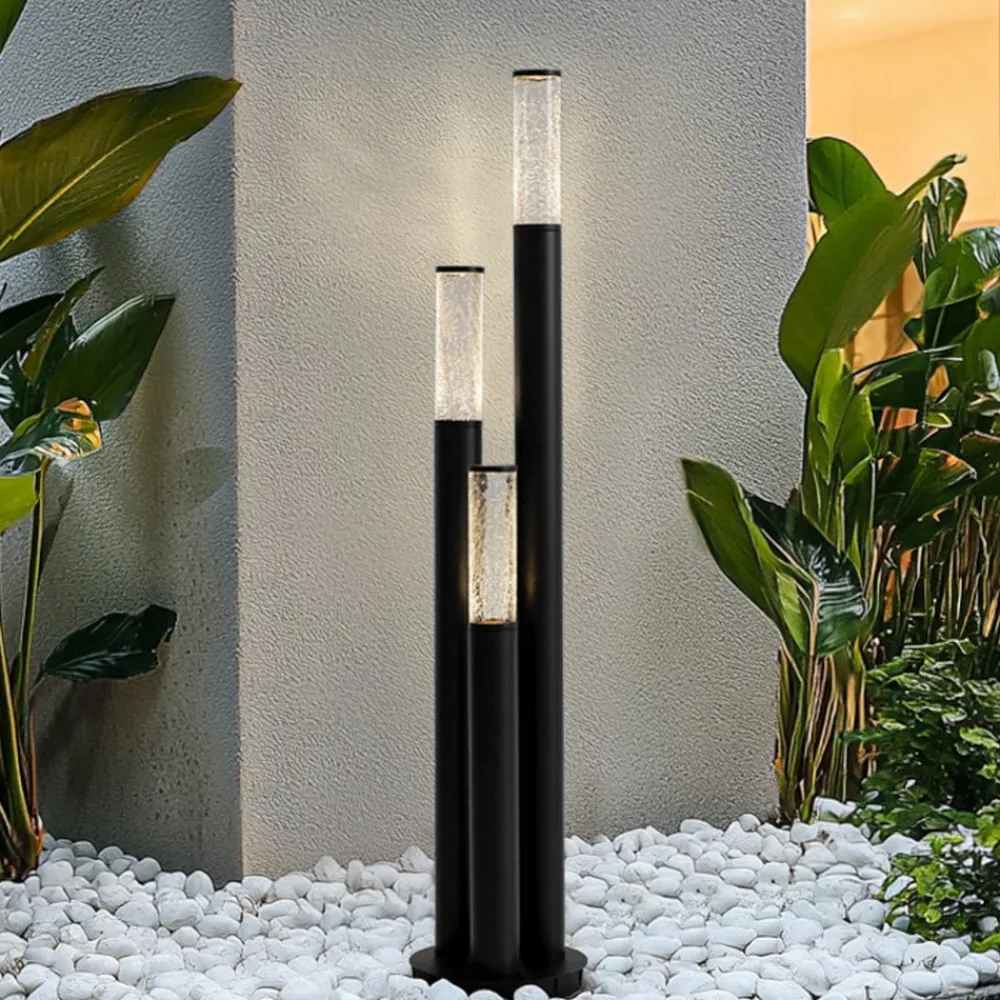 Terrassebelysning|Gadebelysning ^ Lindby vejlampe Gavros, trykstøbt aluminium, 3 lyskilder