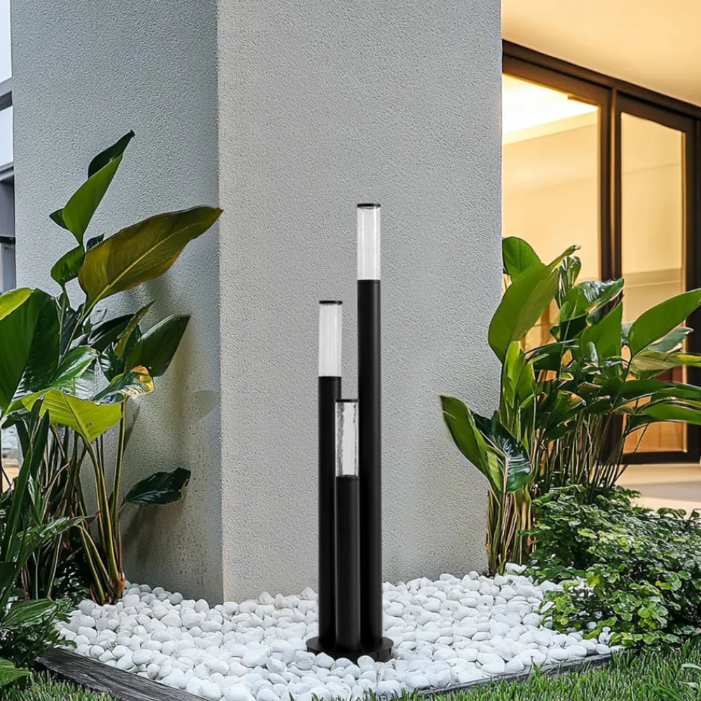 Terrassebelysning|Gadebelysning ^ Lindby vejlampe Gavros, trykstøbt aluminium, 3 lyskilder