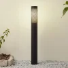 Gadebelysning ^ Lindby vejlampe Lurinda, sort, aluminium, Ø 10,5 cm