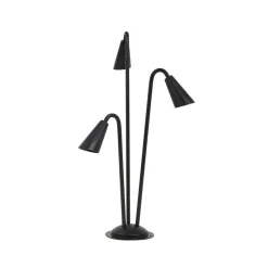 Lindby Gadebelysning > vejlampe Sorvete, sort, metal, 3 lyskilder, 83 cm