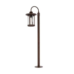 Lindby Terrassebelysning|Gadebelysning > vejlampe Zayn, rustfarvet, glas, højde 109 cm, IP65