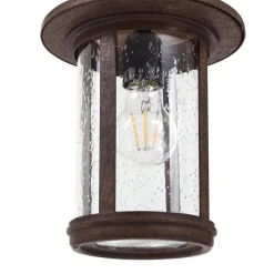 Lindby Terrassebelysning|Gadebelysning > vejlampe Zayn, rustfarvet, glas, højde 109 cm, IP65