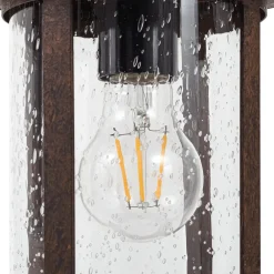 Lindby Terrassebelysning|Gadebelysning > vejlampe Zayn, rustfarvet, glas, højde 109 cm, IP65