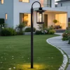 Lindby Terrassebelysning|Gadebelysning > vejlampe Zayn, sort, glas, højde 109 cm, IP65
