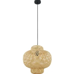 Lindby Pendellamper|Pendellamper > Venora hængelampe, Ø 40 cm, pæreformet, bambus, E27
