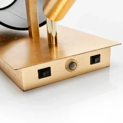 Lindby Væglamper|Væglamper > væglampe Aiden, 30 cm, sort, guld, LED-læselampe