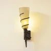 Lindby Væglamper > væglampe Anouk, højde 44 cm, glas, metal, lommelygte