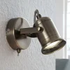 Lindby Væglamper|Væglamper > væglampe Anze, 10 m, antik messing, afbryder