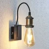 Væglamper|Væglamper ^ Lindby væglampe Aurella, højde 16 cm, antik messing, metal