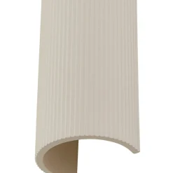 Gang|Væglamper ^ Lindby væglampe Colja, rund, højde 30,5 cm, gips, beige