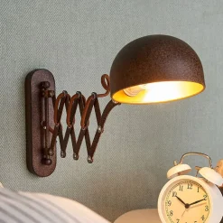 Lindby Pendellamper|Væglamper > væglampe Curtis, rustfarvet, justerbar, 57 cm, E14