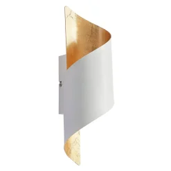 Lindby Gang|Væglamper > væglampe Desirio, hvid/guld, 35 cm, metal