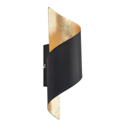 Lindby Gang|Pendellamper > væglampe Desirio, sort/guld, 35 cm, metal
