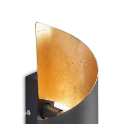 Lindby Gang|Pendellamper > væglampe Desirio, sort/guld, 35 cm, metal