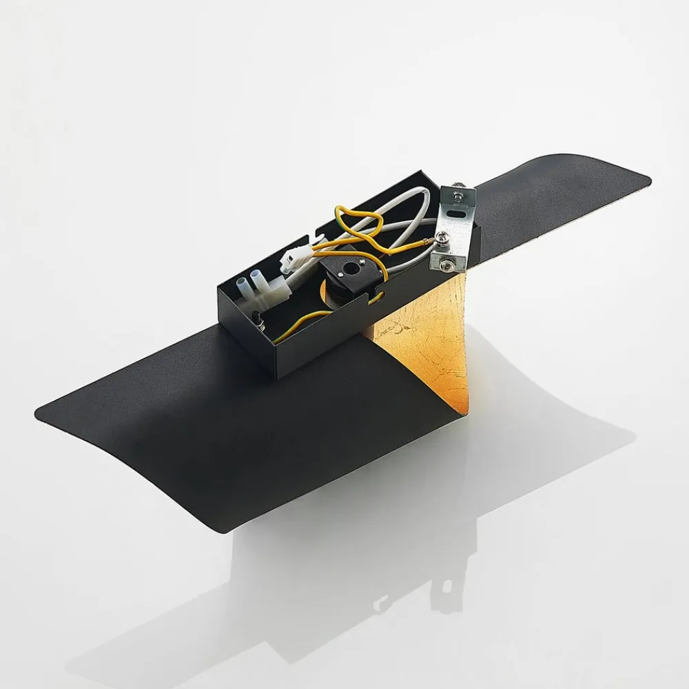Lindby Gang|Pendellamper > væglampe Desirio, sort/guld, 35 cm, metal