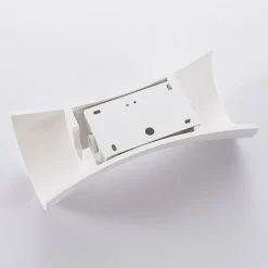 Lindby Gang|Pendellamper > væglampe Edon, hvid, gips, konkav, 30 cm