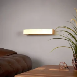Lindby Væglamper|Væglamper > væglampe Emina, guld, gips, 36 cm, E14