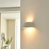 Væglamper|Væglamper ^ Lindby væglampe Felia, hvid, gips, 24 cm, E14
