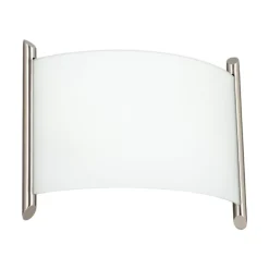 Gang|Pendellamper ^ Lindby væglampe Filippa, 31 cm, nikkel, glas, E27